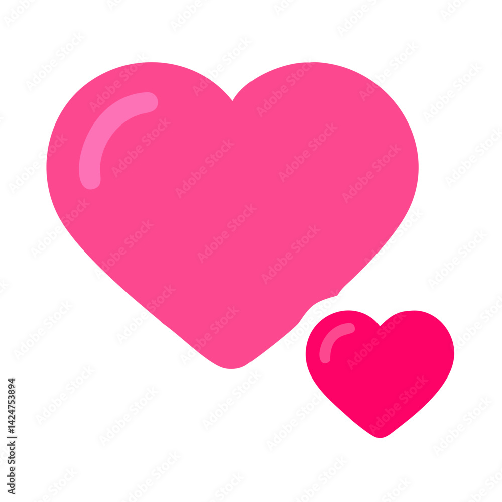 Vibrant Pink Heart Shape Symbolizing Love and Affection in a Playful Design Vibrant Pink Heart Shape Symbolizing Love and Affection in a Playful Design