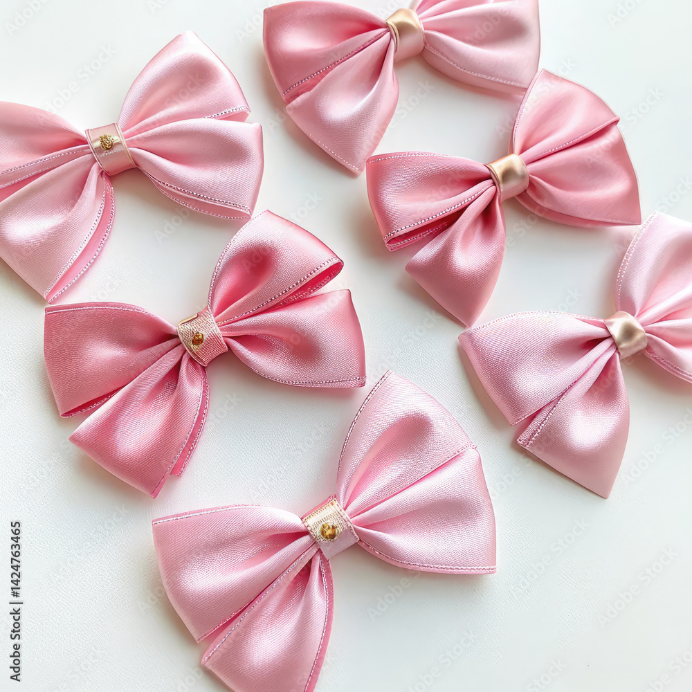 pink bow isolated on white background pink bow isolated on white background