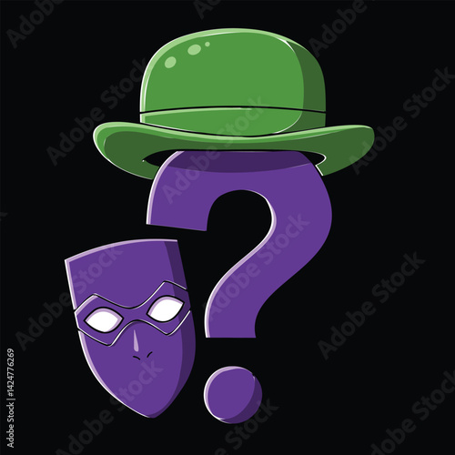 a clean vector illustration featuring iconic symbols associated with the anonymous