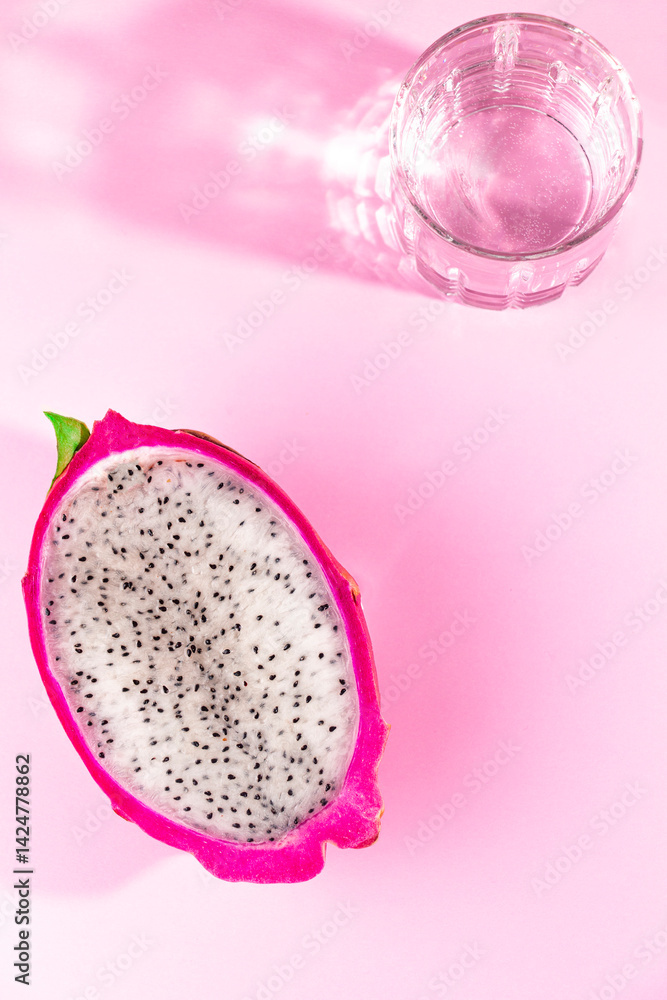 dragon fruit and water dragon fruit and water