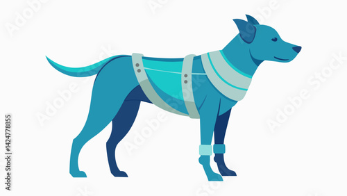 Perfect for aging pets or those recovering from injuries this harness uses posture monitoring technology to aid in the rehabilitation process and. Vector illustration