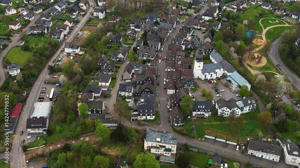 europe, architecture, palace, tower, panoramic, town, cityscape, landscape, city, nature, travel, aerial view, tree, city life, outdoors, drone point of view