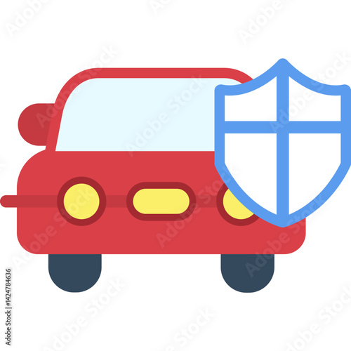 Car with a paint sealant Flat Icon