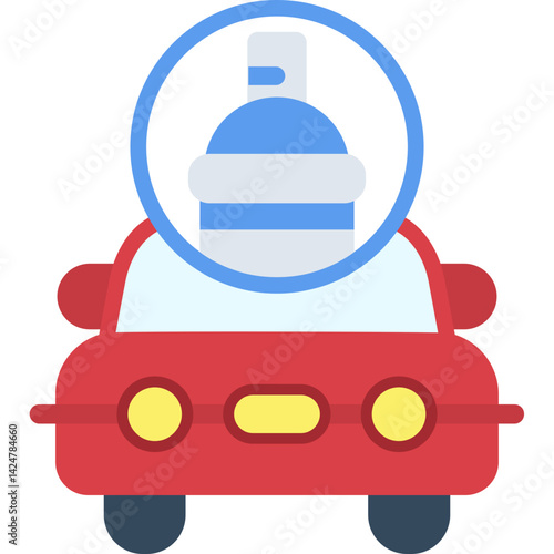 Car with an air freshener Flat Icon