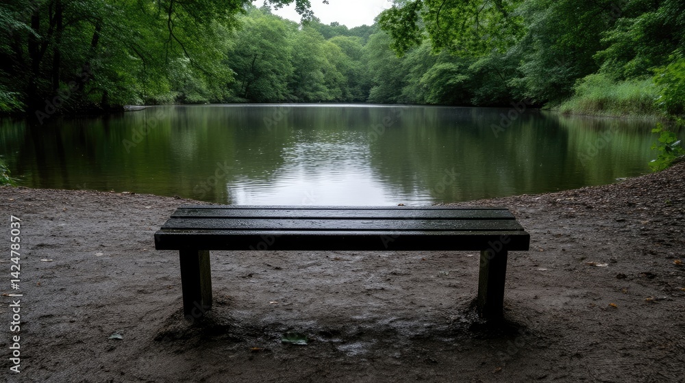 Tranquil Lakeside Bench Tranquil Lakeside Bench