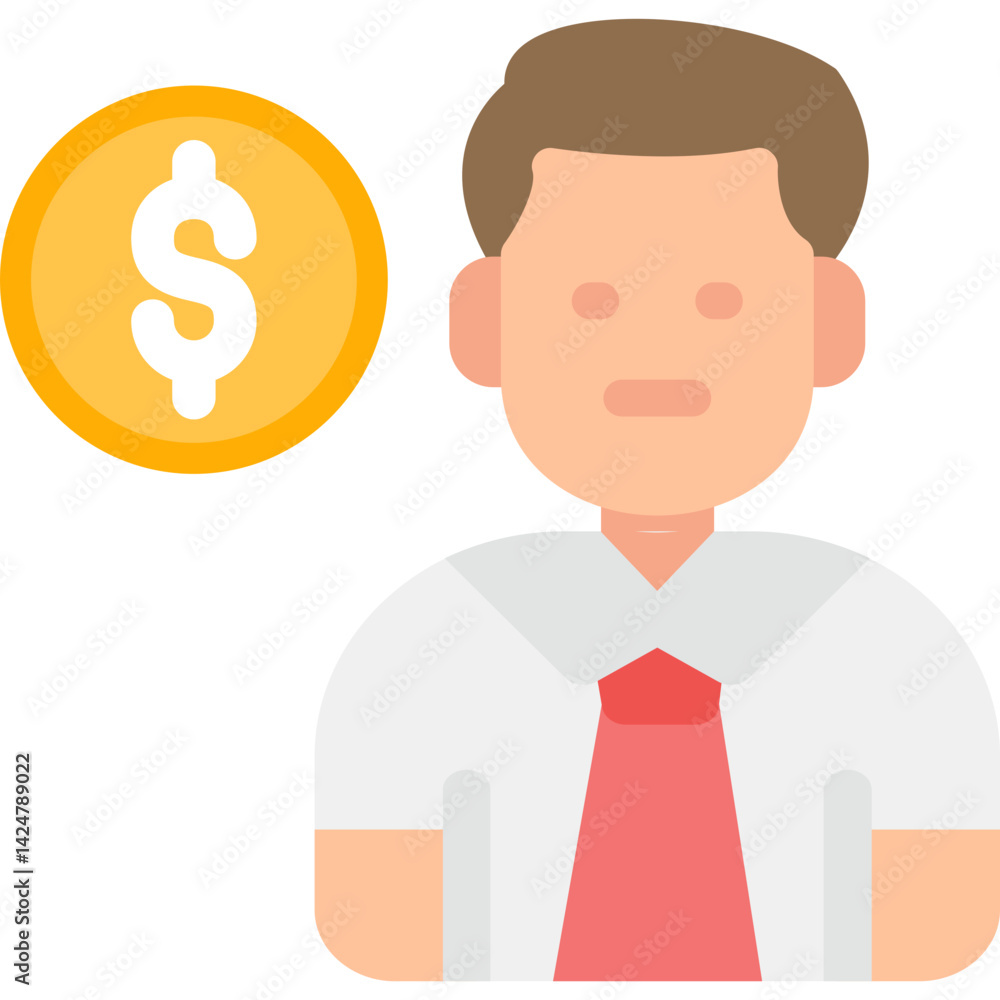 Financial Advisor Flat Icon Financial Advisor Flat Icon