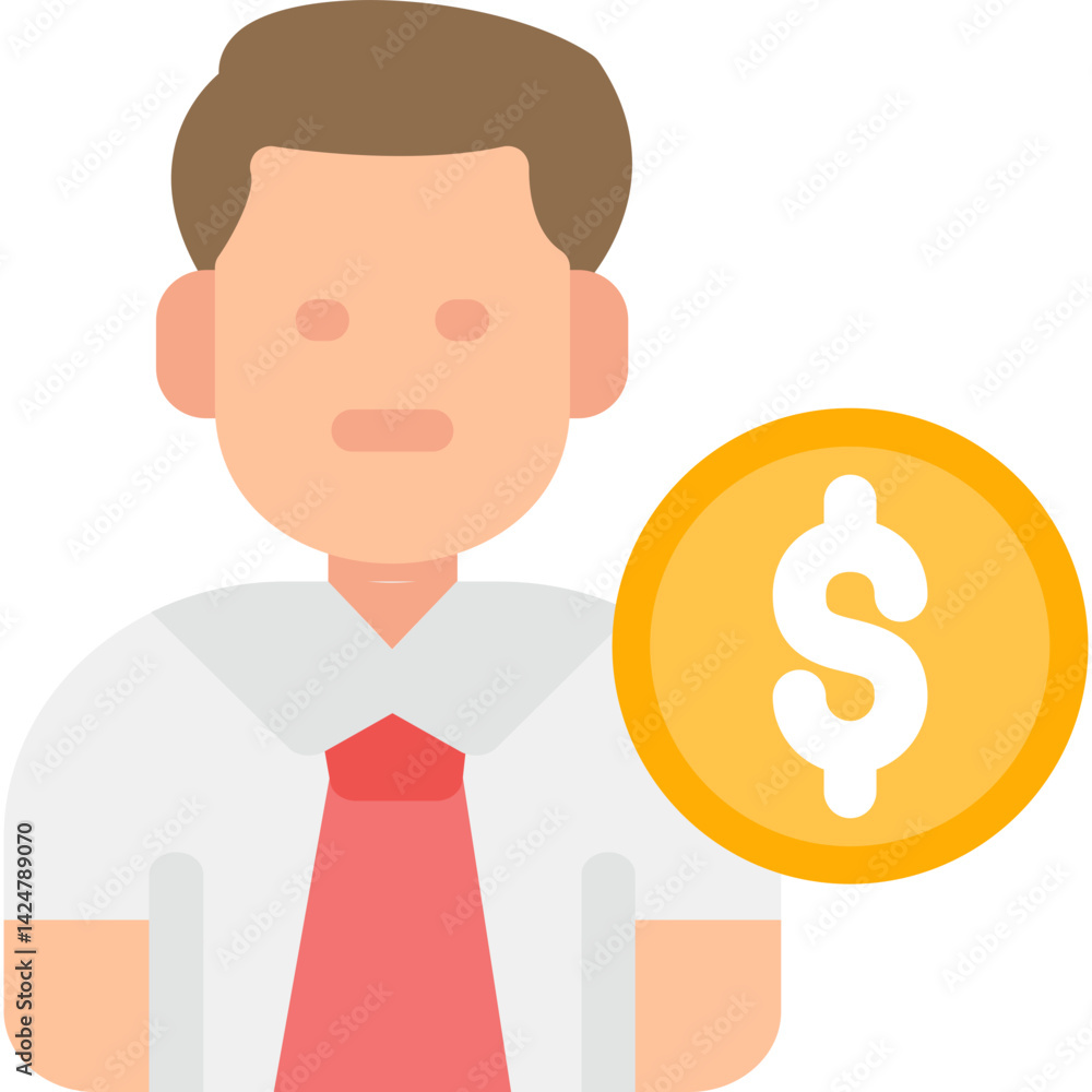 Retirement Fund Flat Icon Retirement Fund Flat Icon