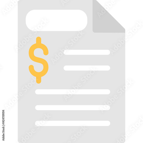 Bank Statement Flat Icon