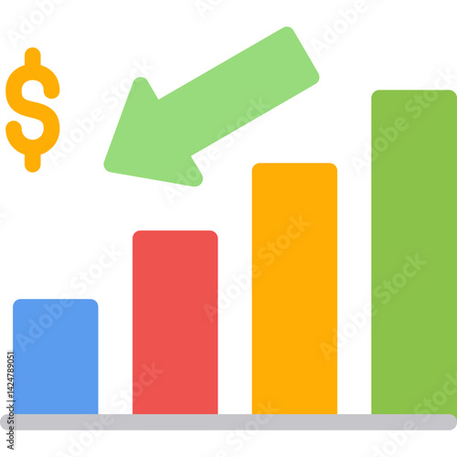Financial Crisis Flat Icon