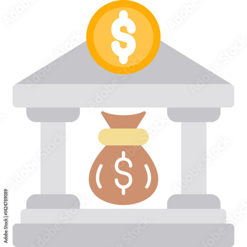 Bank Deposit Flat Icon