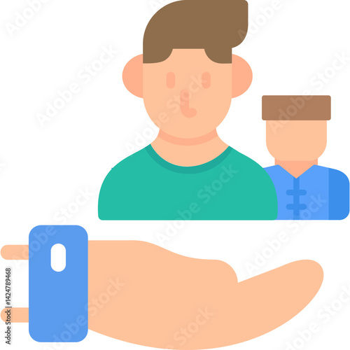 Support Group Flat Icon