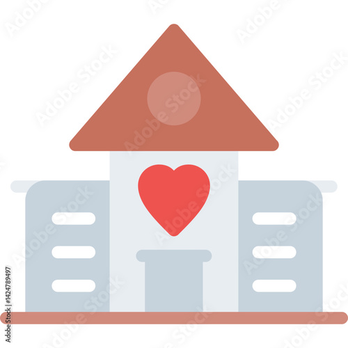 Orphanage Flat Icon