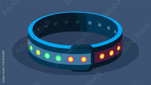For ultimate personalization this LED collar can be programmed with different light patterns allowing you to switch up your pets look daily.. Vector illustration