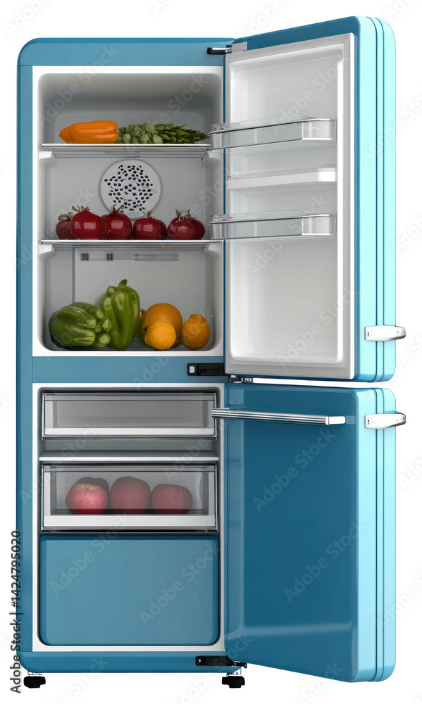 PNG Real modern fridge refrigerator appliance compartments.