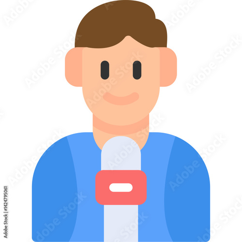 Journalist Flat Icon