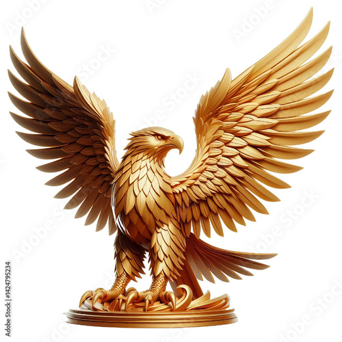 Golden eagle isolated on transparent background