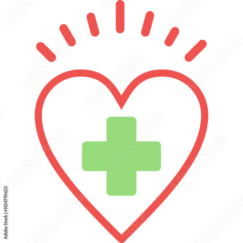 Heart Care Flat Icon