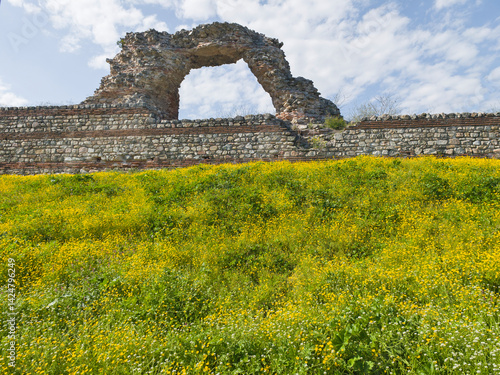 Obraz na płótnie Ruins of Roman fortifications in a town of Hisarya, Bulgaria w salonie