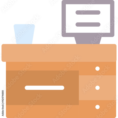 Work Desk Flat Icon