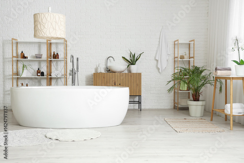 Modern bathroom interior de...