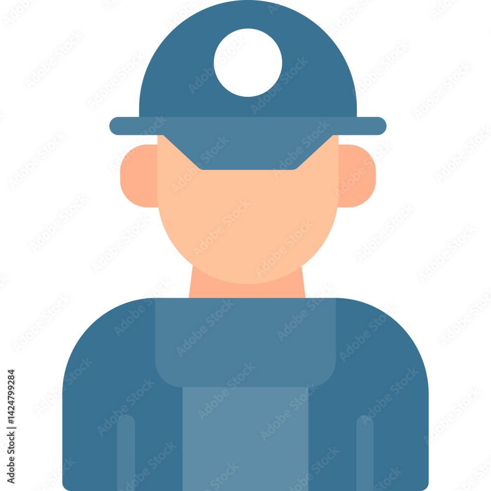 Obraz premium Carpenter Flat Icon