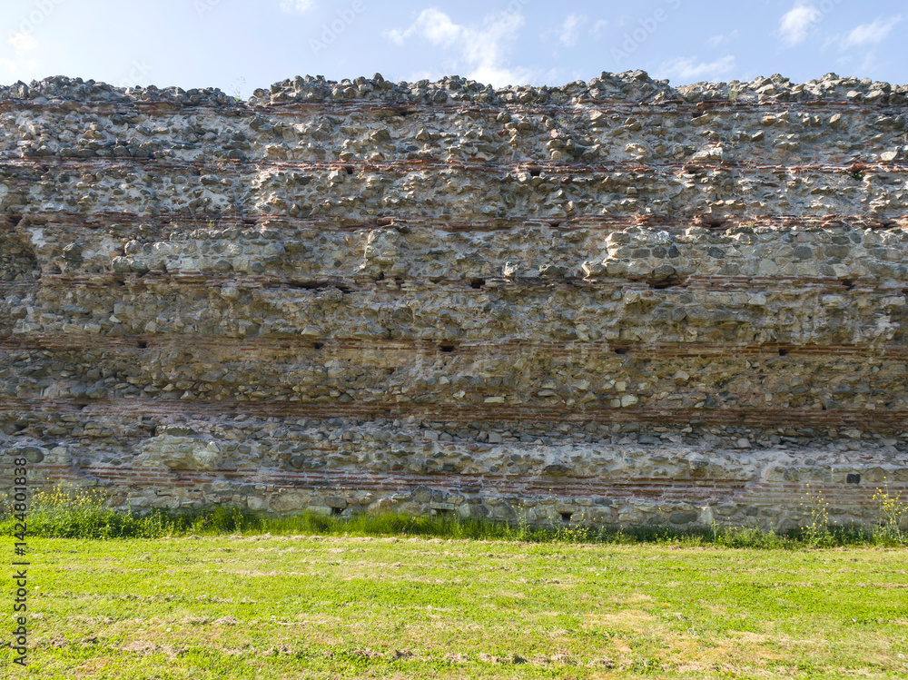 Ruins of Roman fortifications in a town of Hisarya, Bulgaria