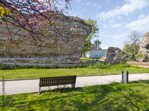 Obraz na płótnie Ruins of Roman fortifications in a town of Hisarya, Bulgaria w salonie
