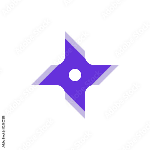 shuriken icon simple blue 