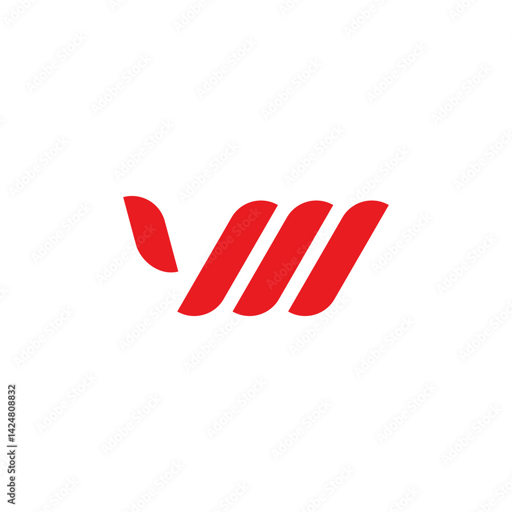 Fototapeta premium VM logo simple elegant modern colour red bussines.eps