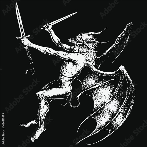 medieval knight with sword