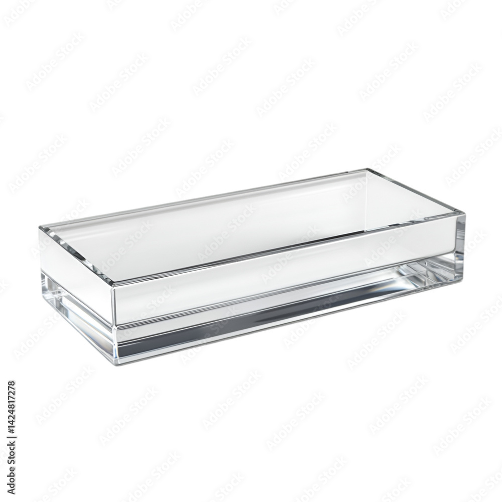 Clear Glass Rectangular Tray Modern Home Decor Accessory, Clear Glass Rectangular Tray Modern Home Decor Accessory,