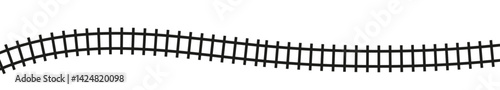 Train road top view pattern. Railway track line circle map icon. Flat vector illustration isolated on white background.