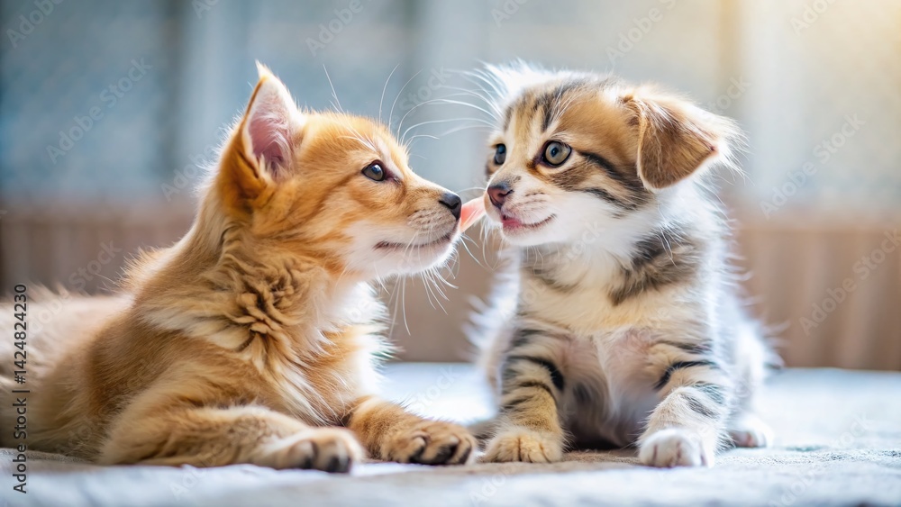 Adorable Puppy and Kitten Playtime: Candid Moments of Unconditional Love Adorable Puppy and Kitten Playtime: Candid Moments of Unconditional Love