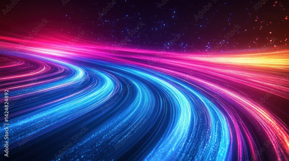 Neon Trails: A Symphony of Light and Color in the Cosmos Neon Trails: A Symphony of Light and Color in the Cosmos