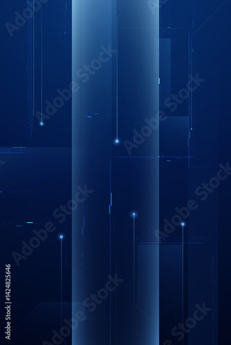 Technology innovation background. Futuristic digital cyber blue circuit lines