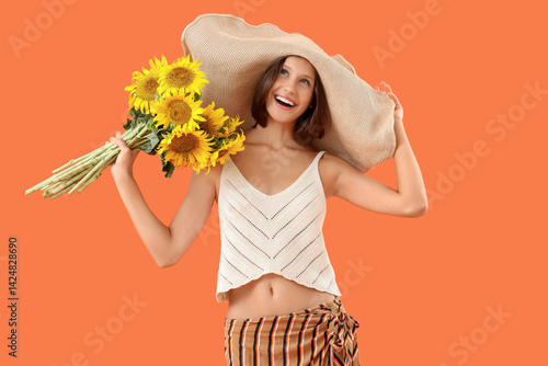 Beautiful young happy woman...