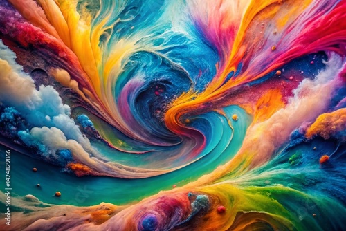 Aerial Abstract Art: Dynamic Color Splashes & Fluid Motion - Drone Photography