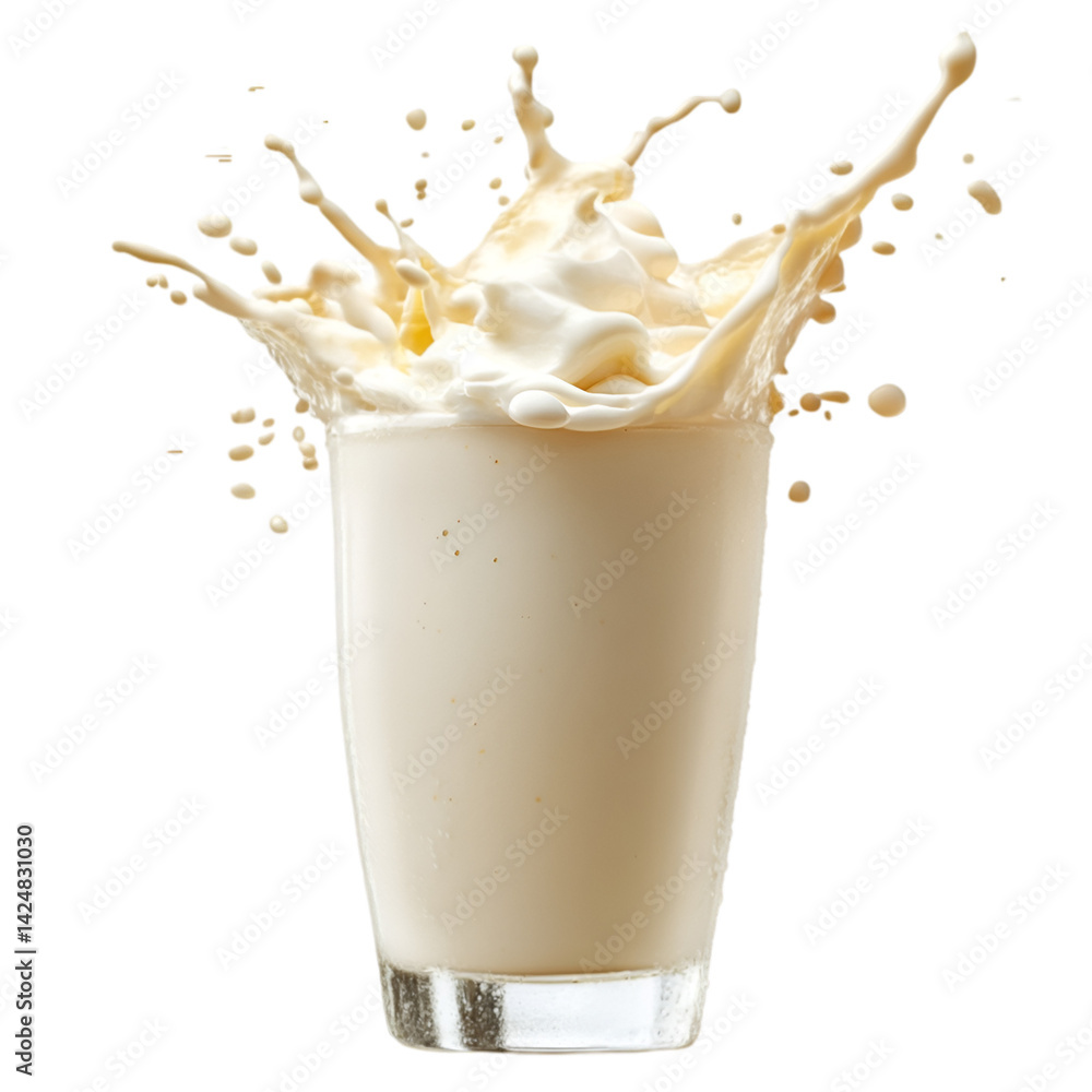 Milk Splash in Glass Creamy Texture Refreshing Drink, Milk Splash in Glass Creamy Texture Refreshing Drink,