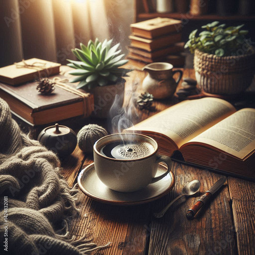 cup of coffee on the terrace