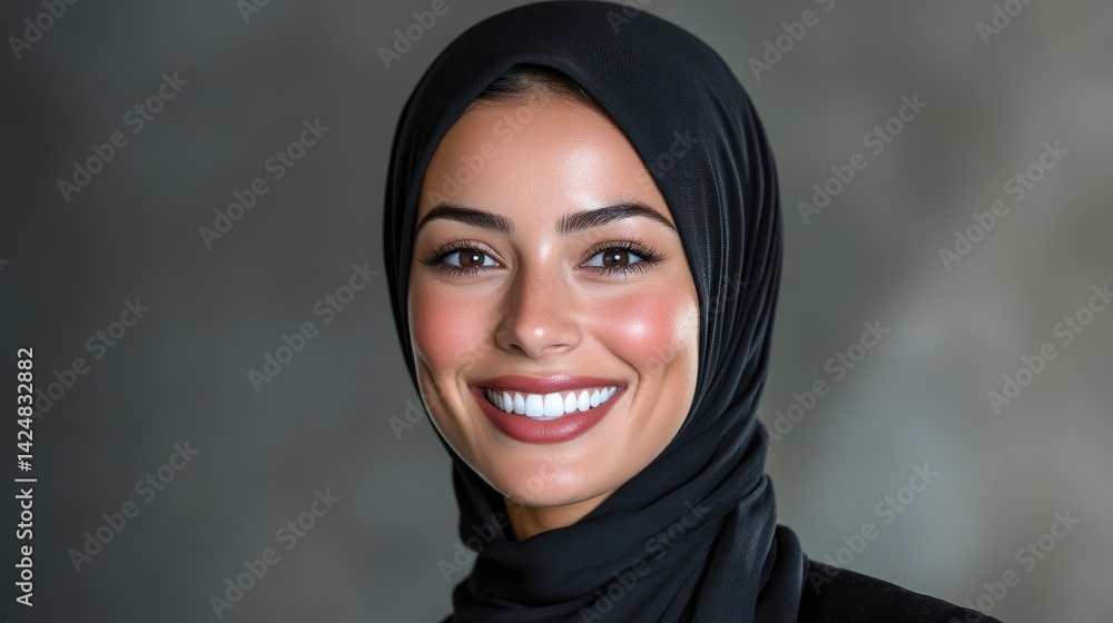 Smiling woman in hijab Smiling woman in hijab