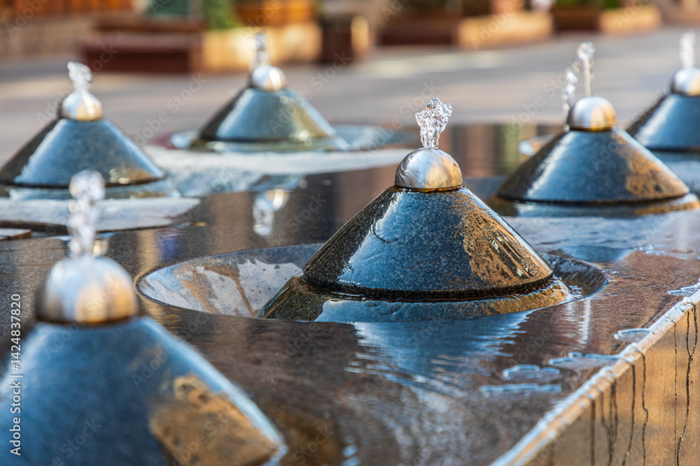 Armenia. Yerevan. Drinking fountain at the Tashir Street Shopping Complex.