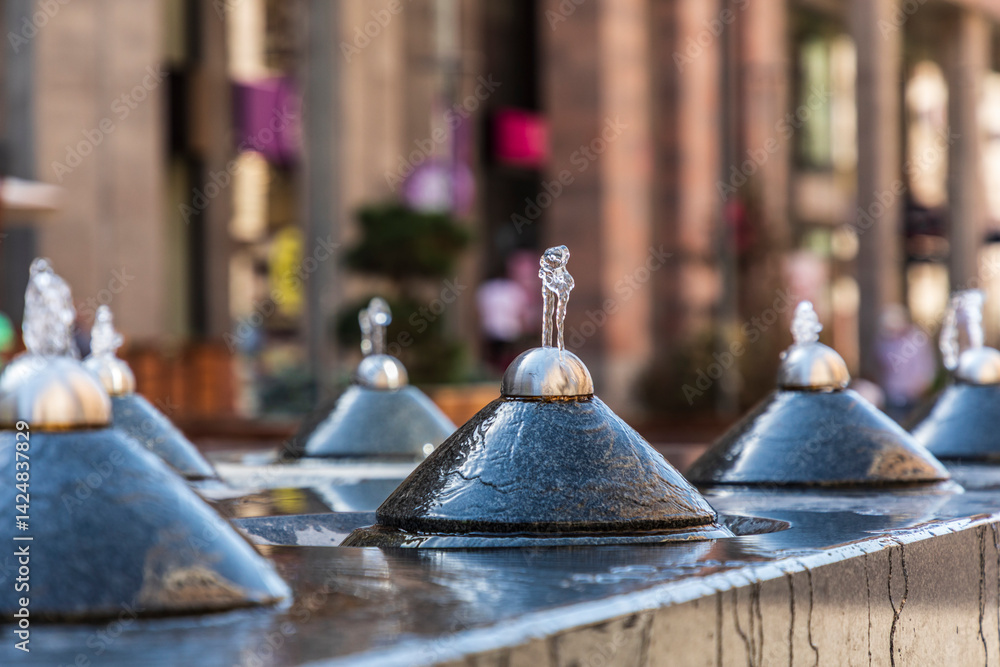 Armenia. Yerevan. Drinking fountain at the Tashir Street Shopping Complex.