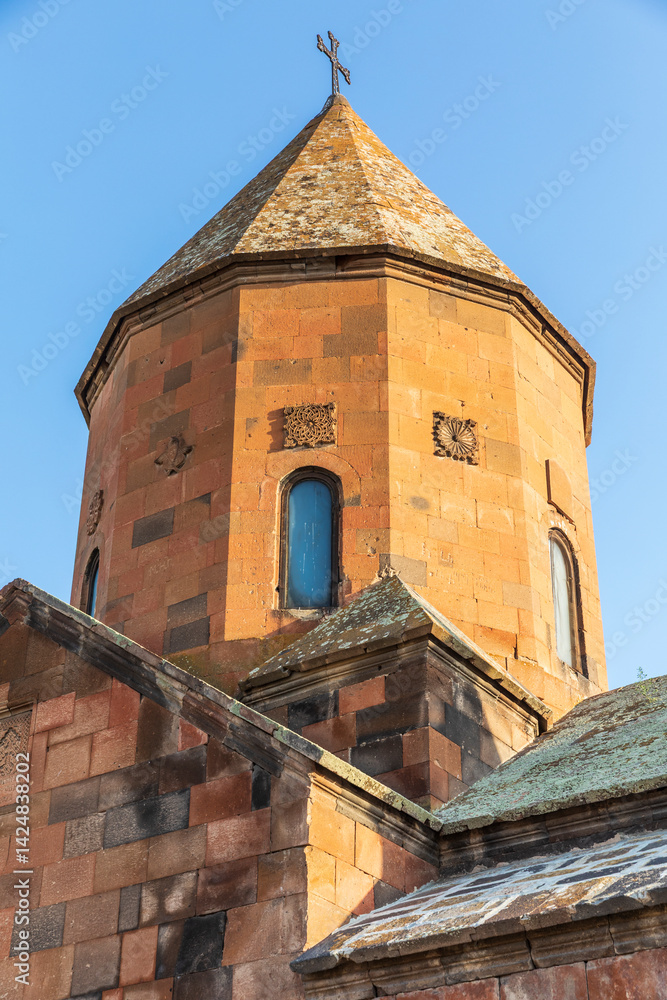 Western Asia. Eurasia. South Caucasus. Republic of Armenia. Ararat Province. Lusarat. Surb Astvatzatzin Church at the Khor Virap Monastery.