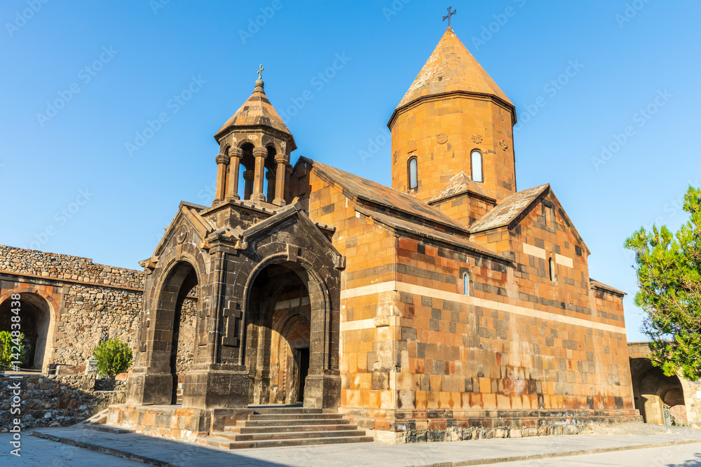 Western Asia. Eurasia. South Caucasus. Republic of Armenia. Ararat Province. Lusarat. Surb Astvatzatzin Church at the Khor Virap Monastery.