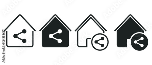 House share icon. Illustration vector