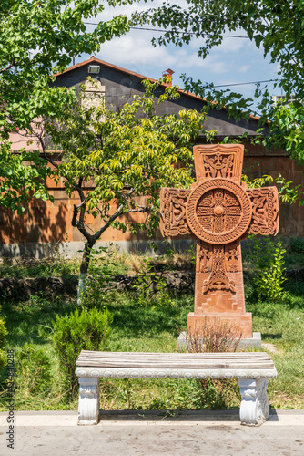 Obraz na płótnie Western Asia,Eurasia,South Caucasus, Republic of Armenia. Yerevan, Nork-Marash district. Monument on the grounds of the Surb Astvatsatsin Church. w salonie