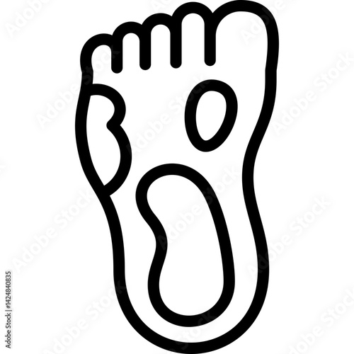 reflexology icon illustration design with outline
