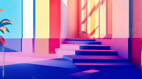 Colorful Staircase Interior Design.