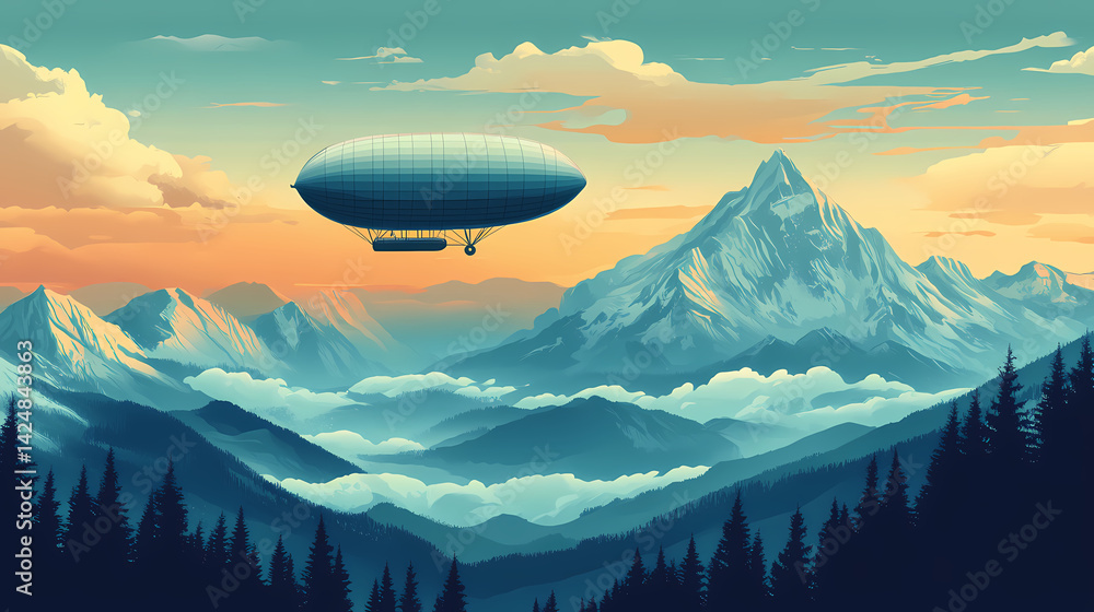 airship flight dirigible airship flight dirigible