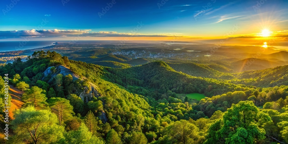 Fototapeta premium Breathtaking Panoramic View from Tantalus Lookout, Vancouver Island, British Columbia, Canada